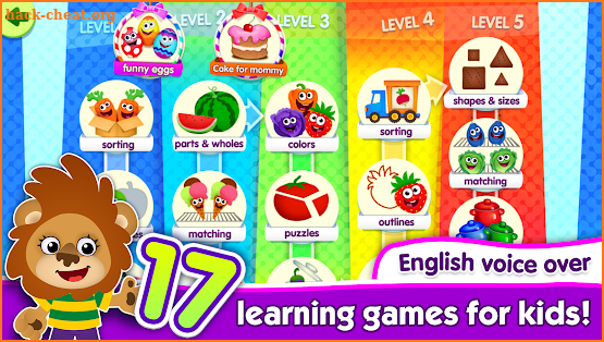 FunnyFood Kindergarten learning games for toddlers screenshot