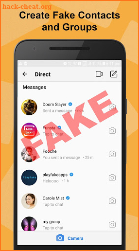 Funsta - Insta Fake Chat Post and Direct Prank screenshot