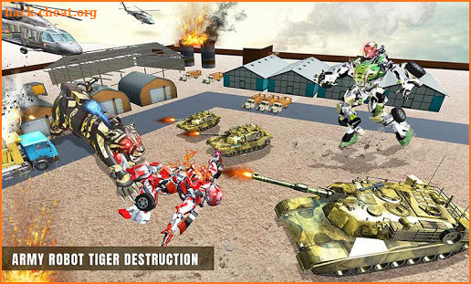 Furious Wild Tiger Robot Tank Robot Transform Game screenshot