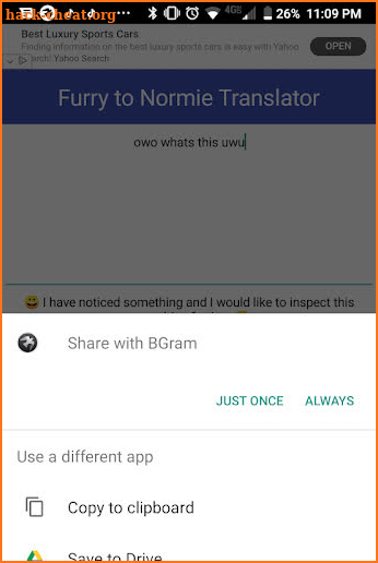 Furry to Normie Translator screenshot