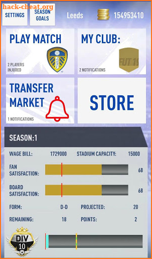 FUT MANAGER 19 screenshot