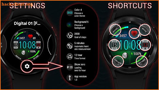 Futorum H16 Digital watch face screenshot