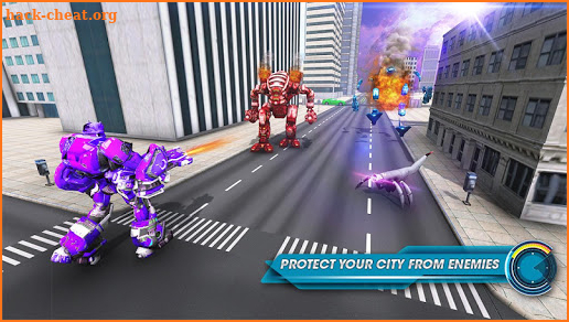 Futuristic Car Flying Robot Transformation War screenshot