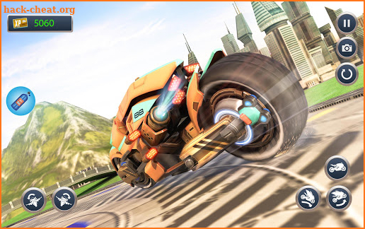 Futuristic Flying Motorbike Rider Driving screenshot