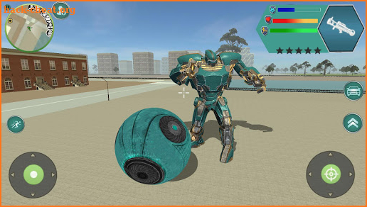 Futuristic Robot Ball Transform Battle City screenshot