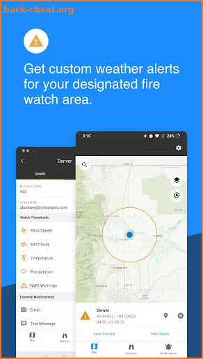 FWAS–Fire Weather Alert System screenshot