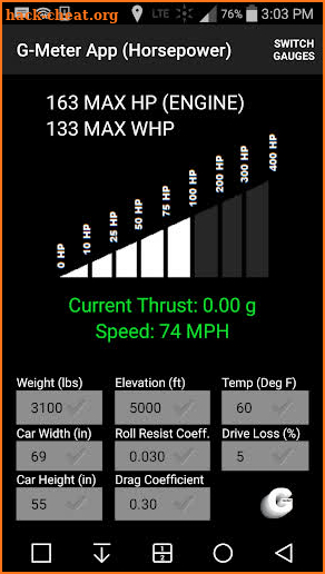 G-meter Torque & Horsepower screenshot