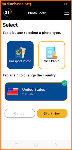 G3 Passport & Visa Photo Booth screenshot