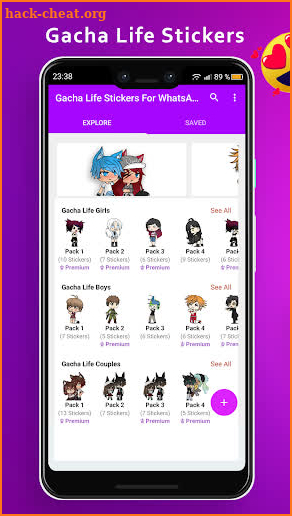 Gacha Life Stickers: Anime Stickers For WhatsApp screenshot