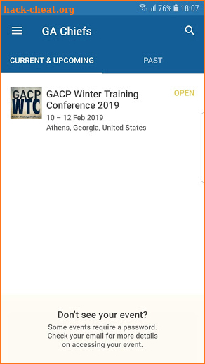 GACP Training Conferences screenshot