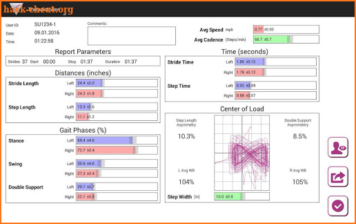 GaitSens 2.0  (Previously GaitSens 2000) screenshot