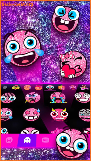 Galaxy Drop Heart Keyboard Theme screenshot