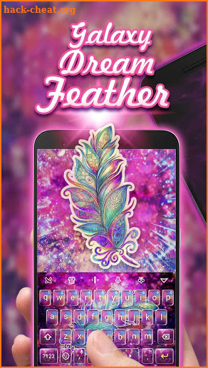 Galaxy Feather Keyboard Theme&Dream Feather Theme screenshot