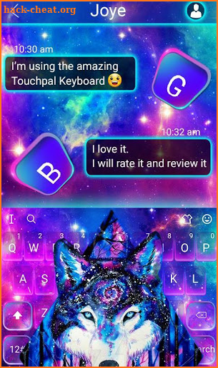 Galaxy Fierce Wolf Keyboard Theme screenshot