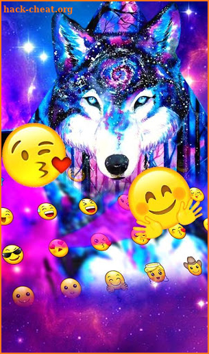 Galaxy Fierce Wolf Keyboard Theme screenshot