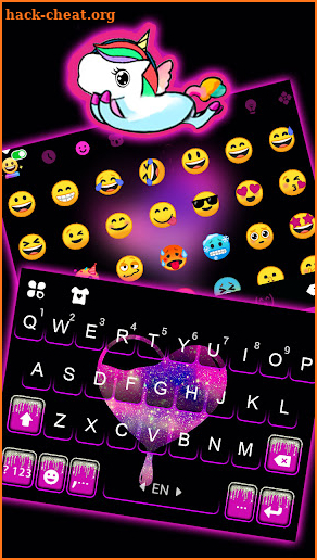 Galaxy Heart Drip Keyboard Background screenshot