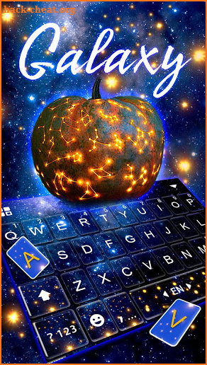 Galaxy Jack O Lantern Keyboard Theme screenshot