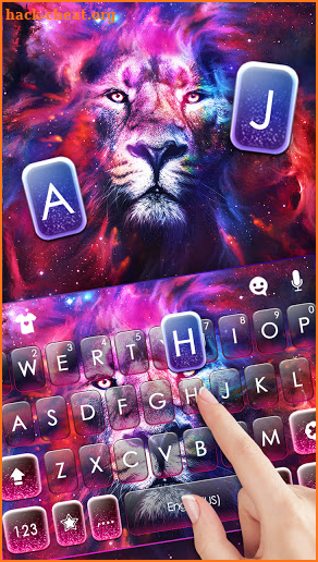 Galaxy Lion Keyboard Background screenshot