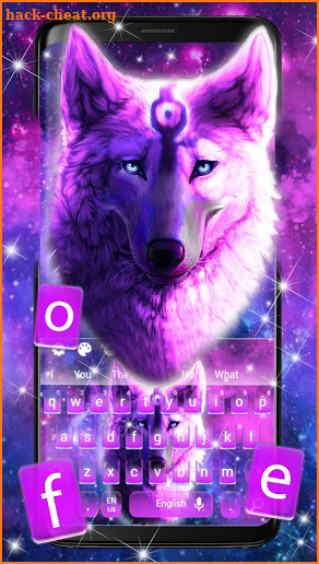 Galaxy Neon Wolf Theme screenshot