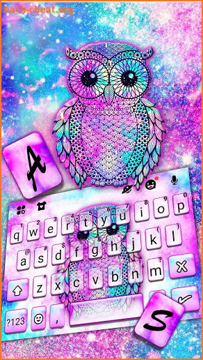 Galaxy Owl Keyboard Theme screenshot