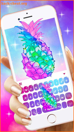 Galaxy Pineapple Keyboard Theme screenshot