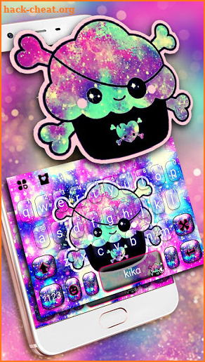 Galaxy Pirate Cupcake Keyboard Theme screenshot