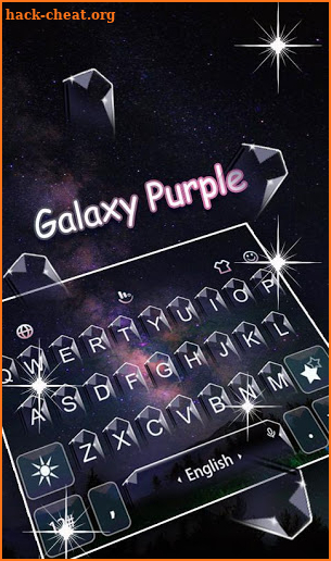 Galaxy Purple Keyboard Theme screenshot