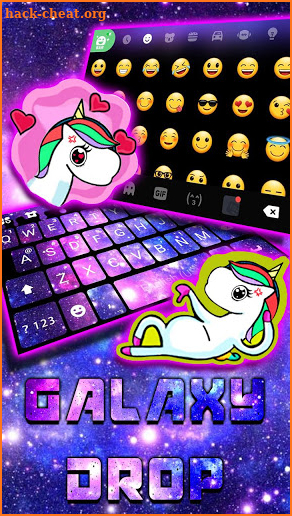 Galaxy Space Drop Keyboard Theme screenshot