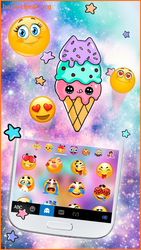 Galaxy Tasty Ice Cream Keyboard Theme screenshot