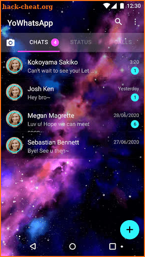 Galaxy Theme 4 Whats Plus Azul screenshot