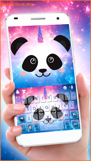 Galaxy Unicorn Panda Keyboard Theme screenshot