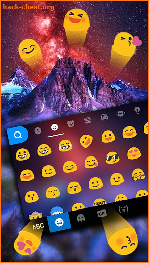 Galaxy Volcano Mountain Keyboard Theme screenshot