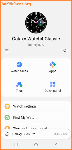 Galaxy Watch4 Plugin screenshot