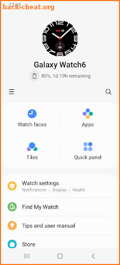 Galaxy Watch6 Plugin screenshot