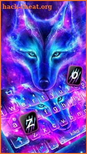 Galaxy Wild Wolf Keyboard Theme screenshot