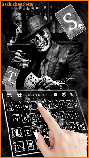 Gamble Mafia Skull Keyboard Theme screenshot