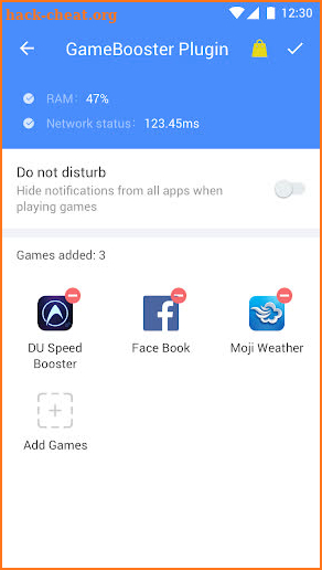 Game Booster (Plugin) screenshot