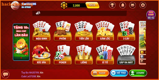 Game đánh bài đổi thưởng đỏ là win screenshot