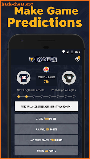 GameOn - Free Sports Picks 🤑🏆🏈🏀 screenshot