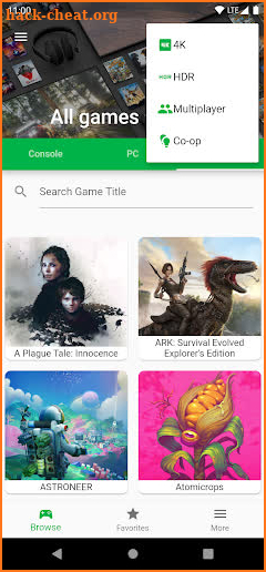 Games List for Xbox Game Pass, XCloud, Series X|S screenshot