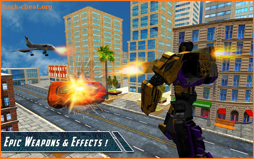 Gangster Super Transform Robot Flying Car Robo War screenshot