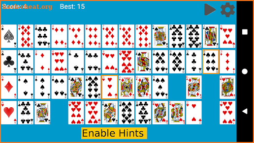 Gaps Solitaire screenshot