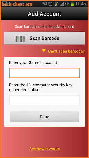 Garena Authenticator screenshot