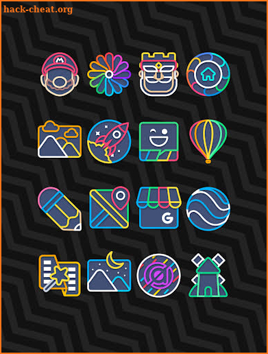 Garis Dark - Icon Pack screenshot