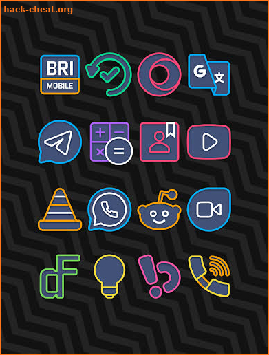 Garis Dark - Icon Pack screenshot