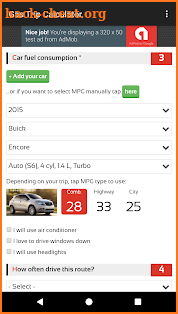 Gas Trip Calculator screenshot