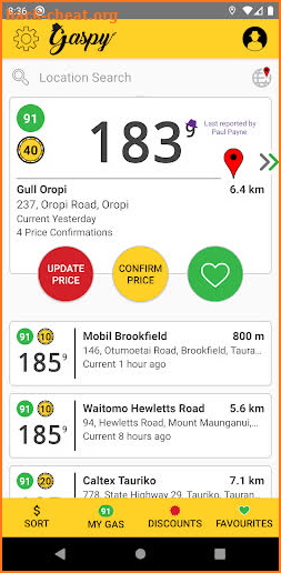 Gaspy - NZ Fuel Prices screenshot