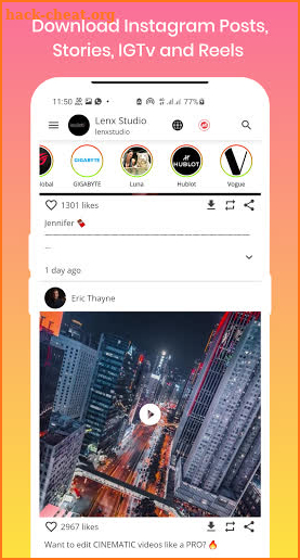 GBinsta - Saver for Instagram, IGTv, Story & Reels screenshot