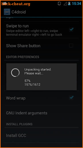 GCC plugin for C4droid screenshot