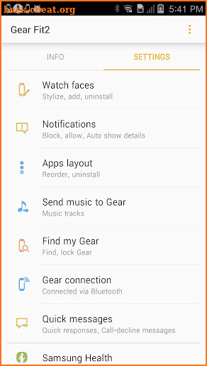 Gear Fit2 Plugin screenshot